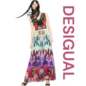 DESIGUAL Helsinki Floral Maxi Dress, Size 6.